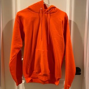 Orange Hanes hoodie